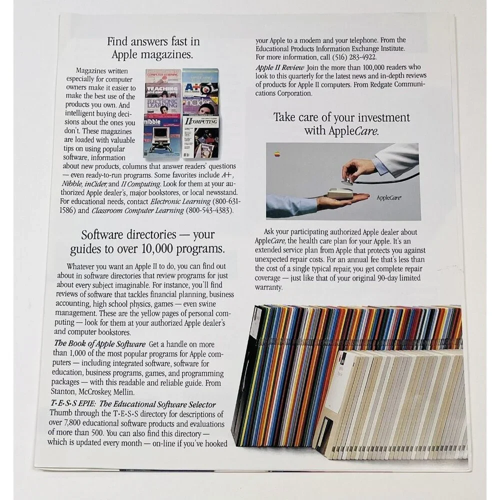 VTG 1986 Apple II Setting Up Your Apple IIGS Computer OWNER'S MANUAL & Paperwork